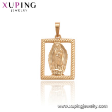 33727 xuping nouveau design or rectangle portrait religieux mode pendentif